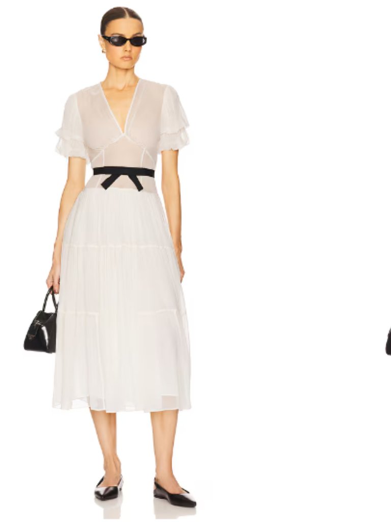 Helsa The Sasha Dress In Silk Chiffon